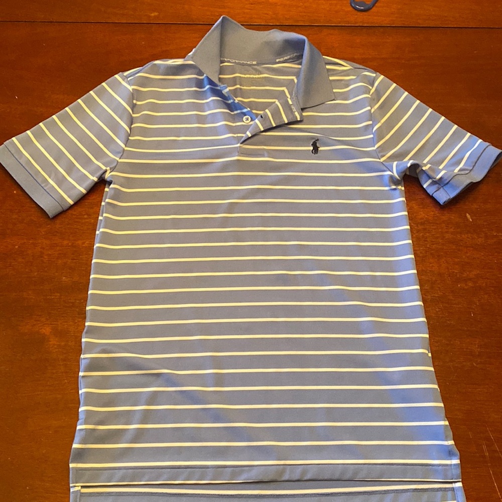Polo Ralph Lauren Boys M 10/12 Polo Performance Shirt Stretch Short Sleeve.